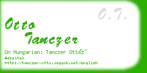 otto tanczer business card